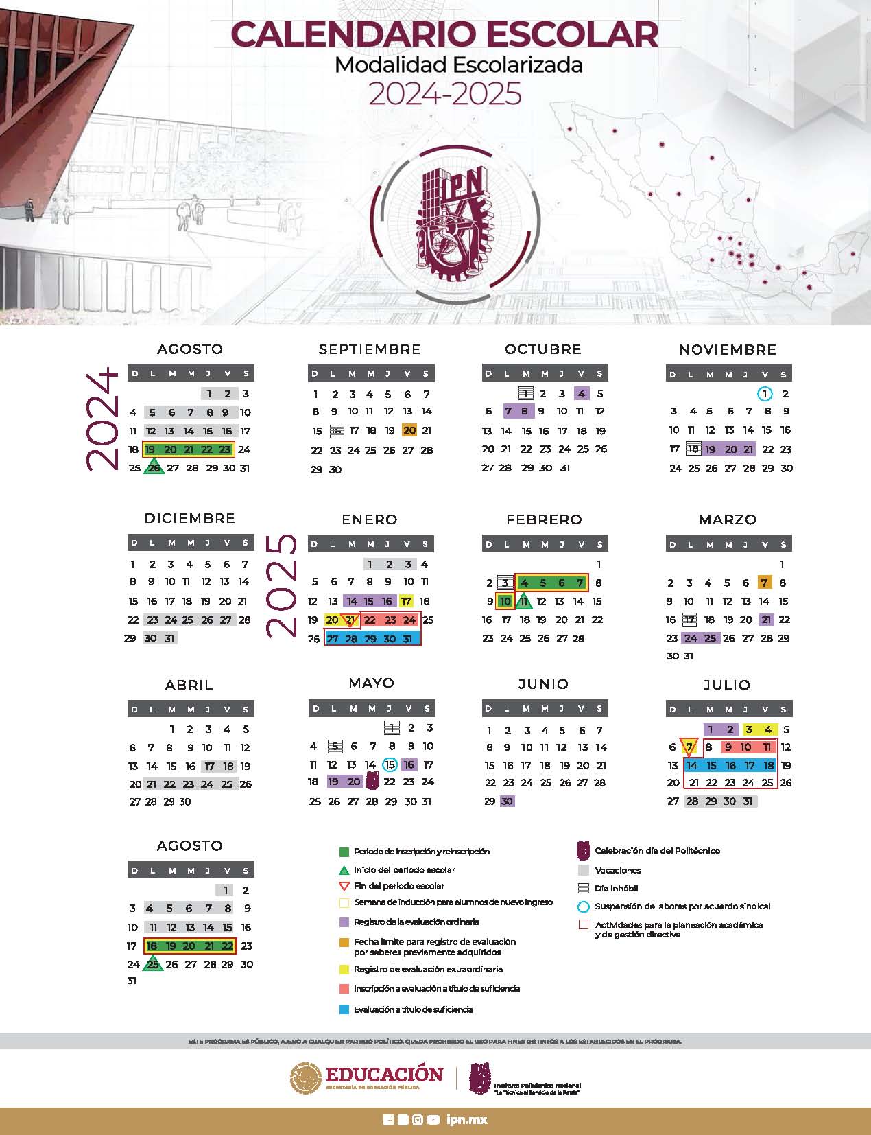 Calendario Escolar IPN CITEDI